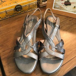 Naturalizer Cooper Metallic Leather Sandals 7.5